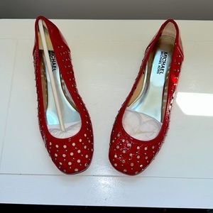 Michael kors red flats never worn